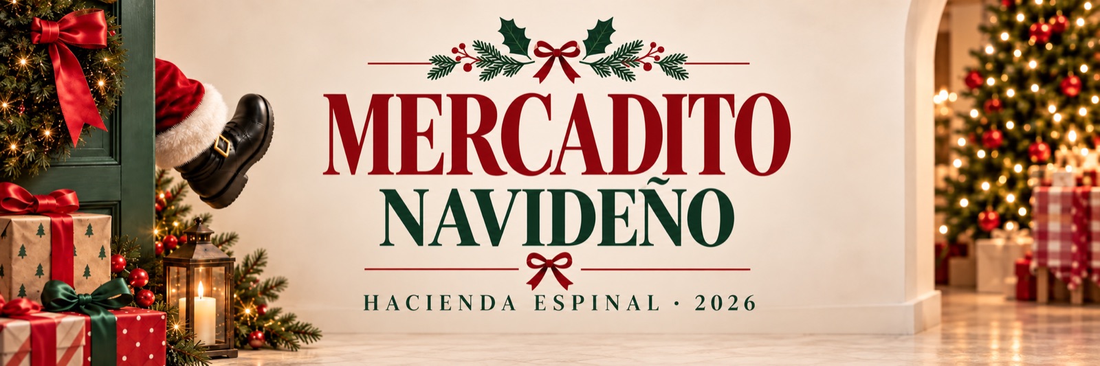 Banner de Inscripción de emprendedores — Mercadito Navideño Espinal 2026